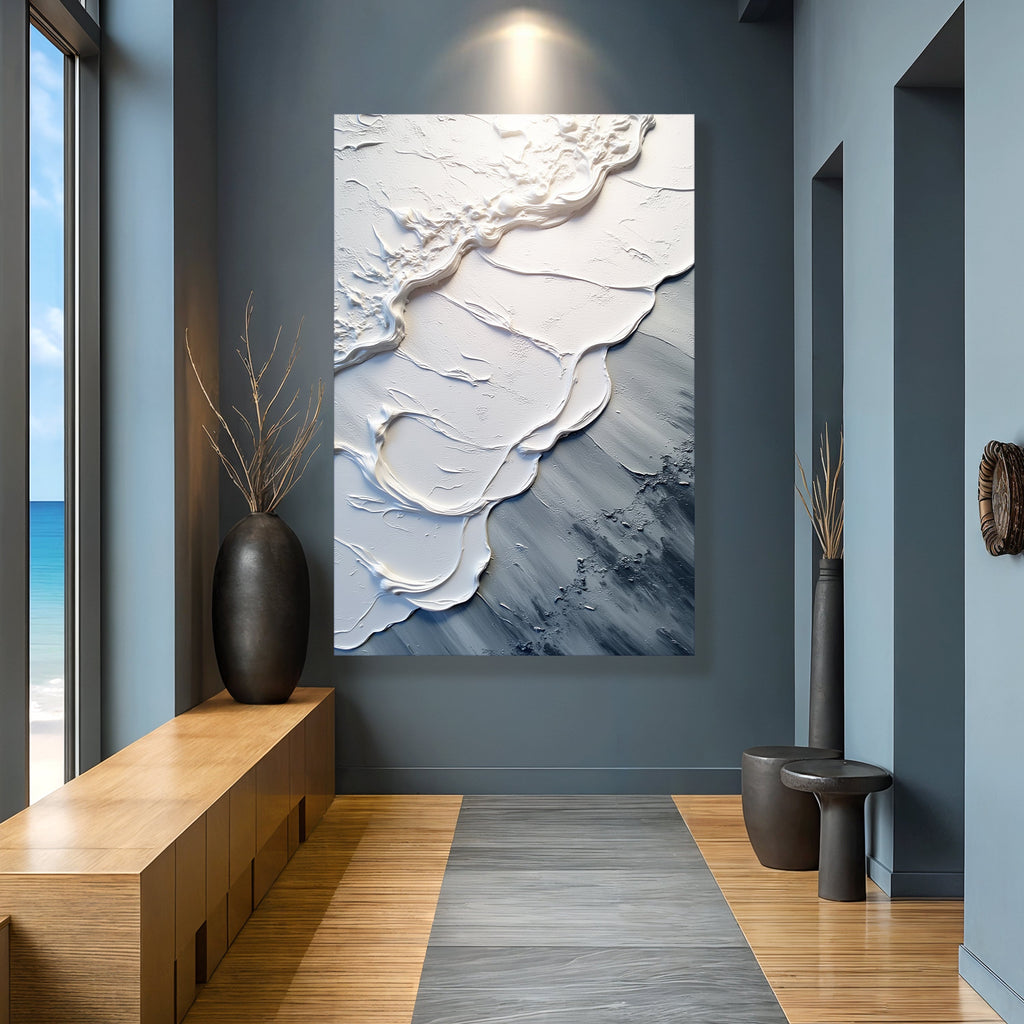 Abstrakte minimalistische Wellen-Wandkunst II