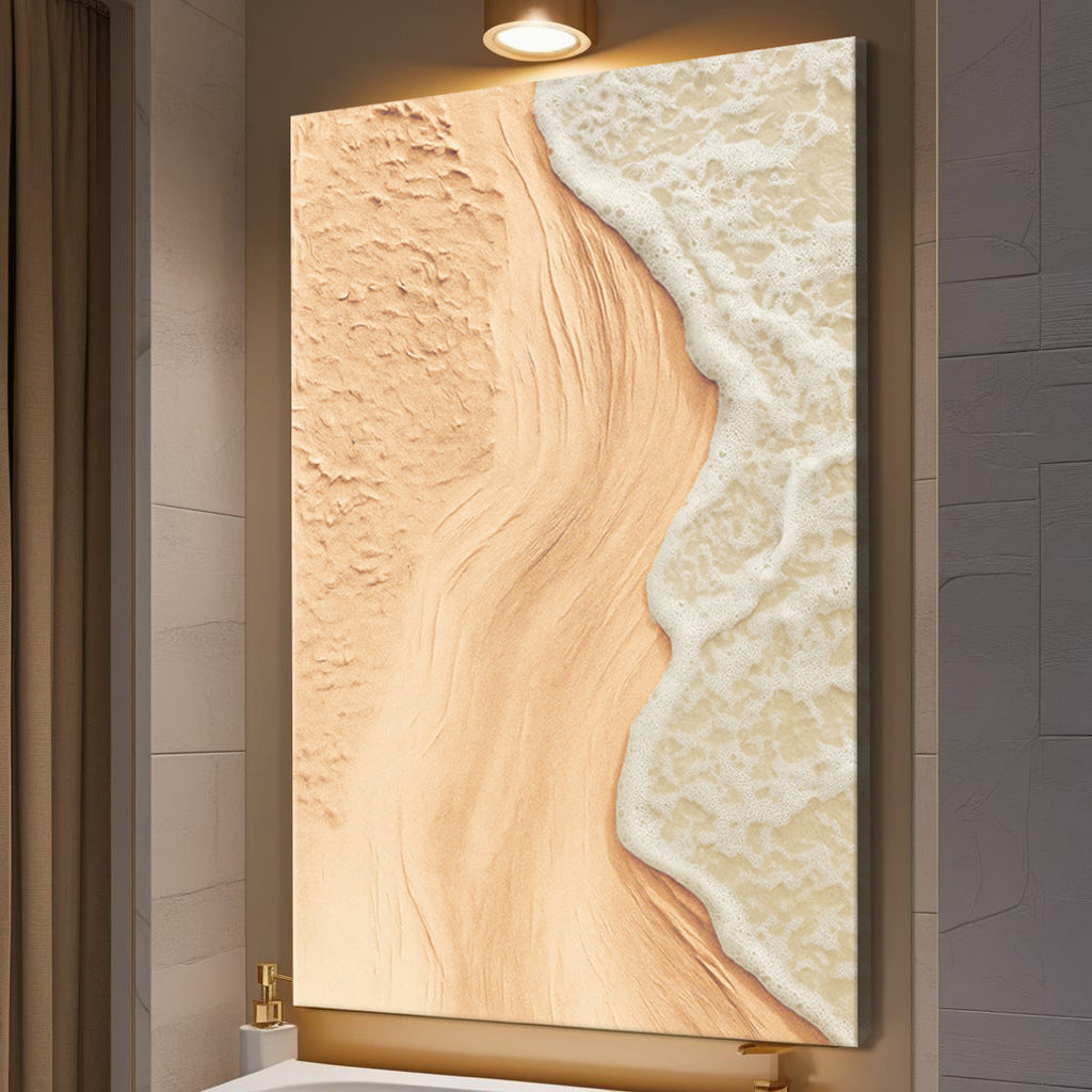 Beige Strand Küsten Wandkunst