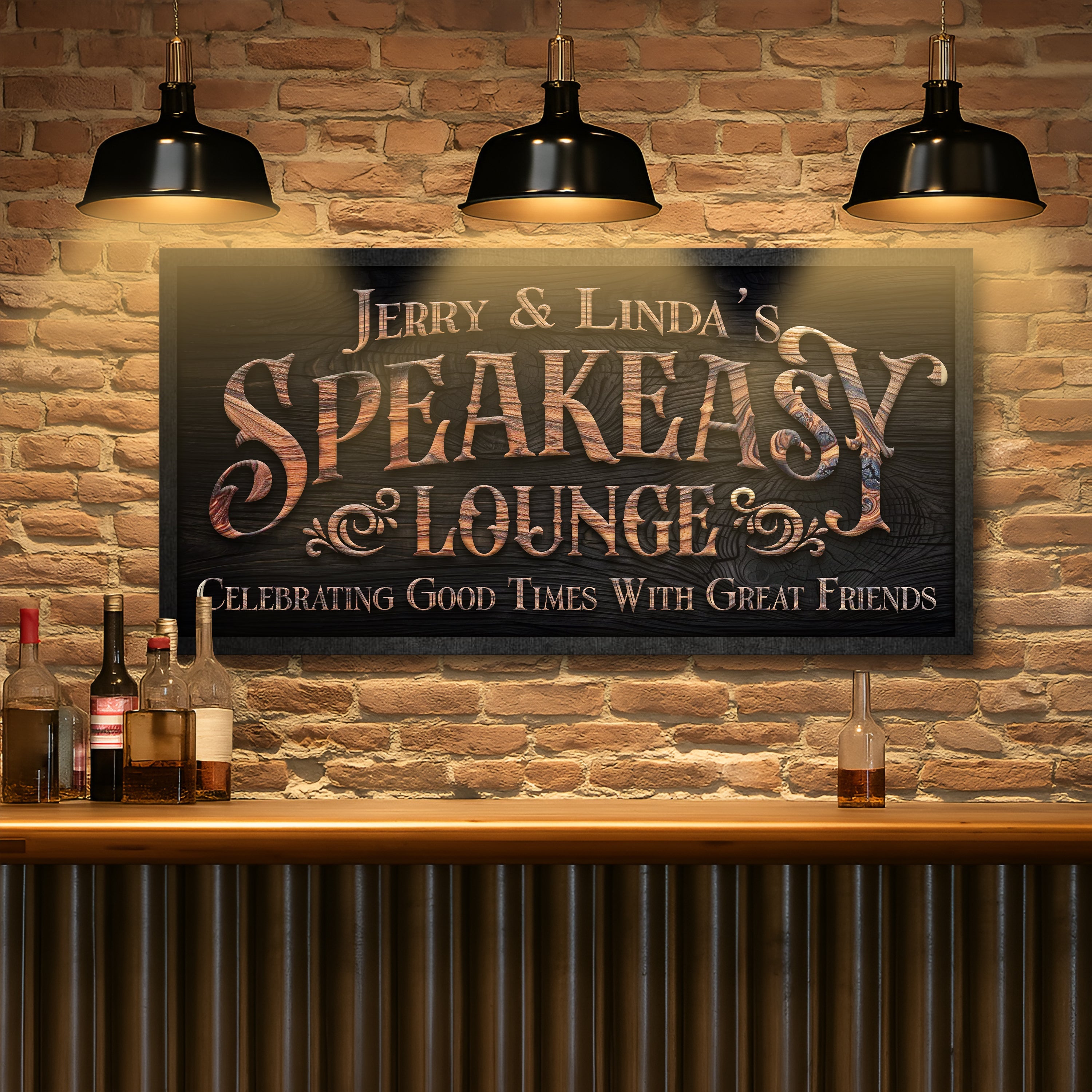 Wandschild Speakeasy Lounge