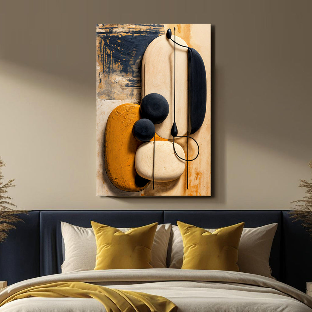 Orange Abstrakte Harmonie Wandkunst
