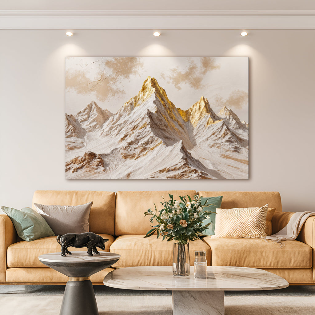 Goldene Gipfel Wandkunst