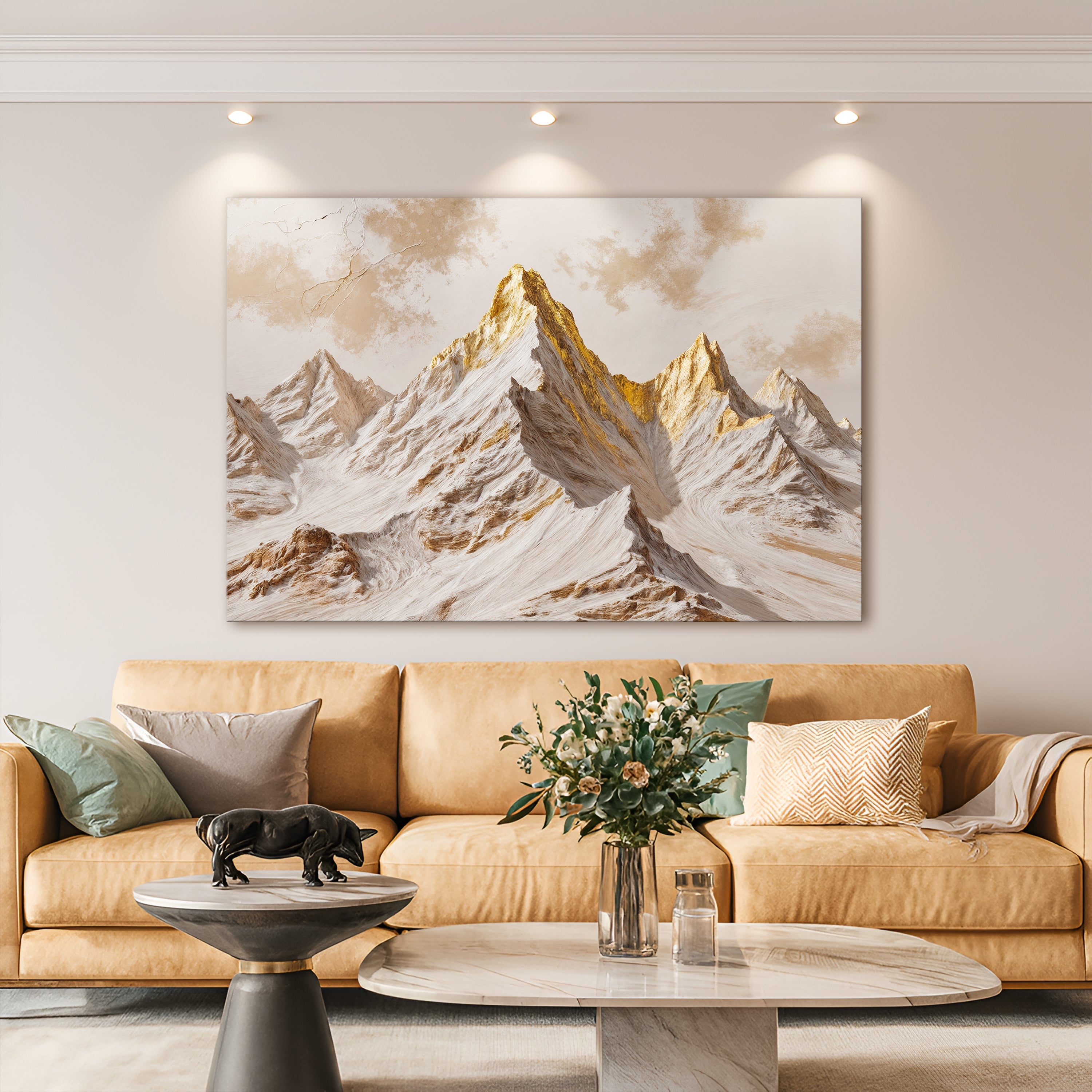 Goldene Gipfel Wandkunst