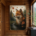 Herbst Fuchs Doppelbelichtung Wandkunst
