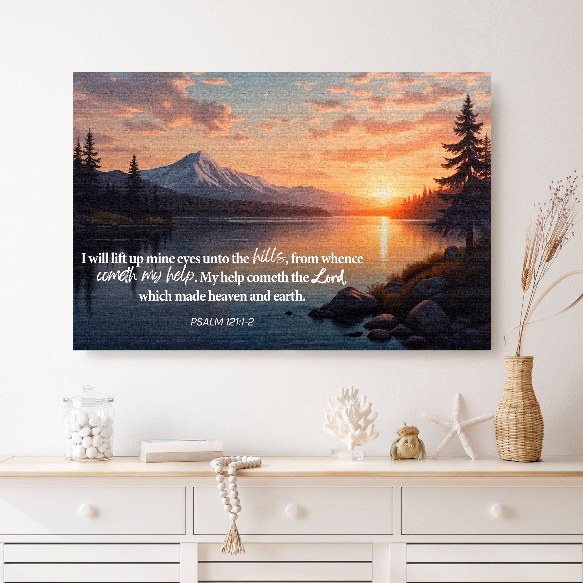 Psalm 121,1-2 - Wallschild Glaube Aufstiegspsalm