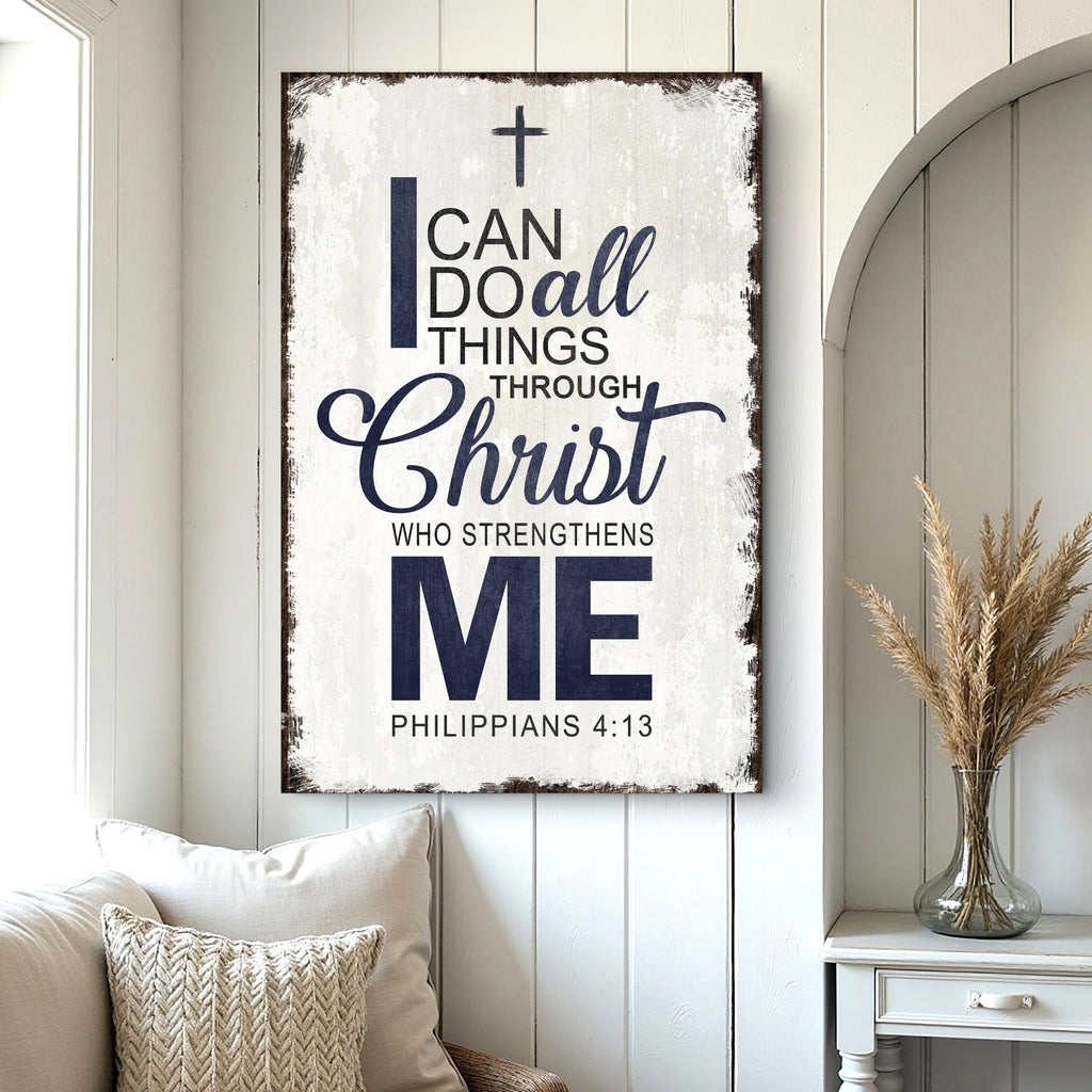 Philipper 4,13 - Ich vermag alles durch den, der mich mächtig macht, Christus – Glaube Zeichen II