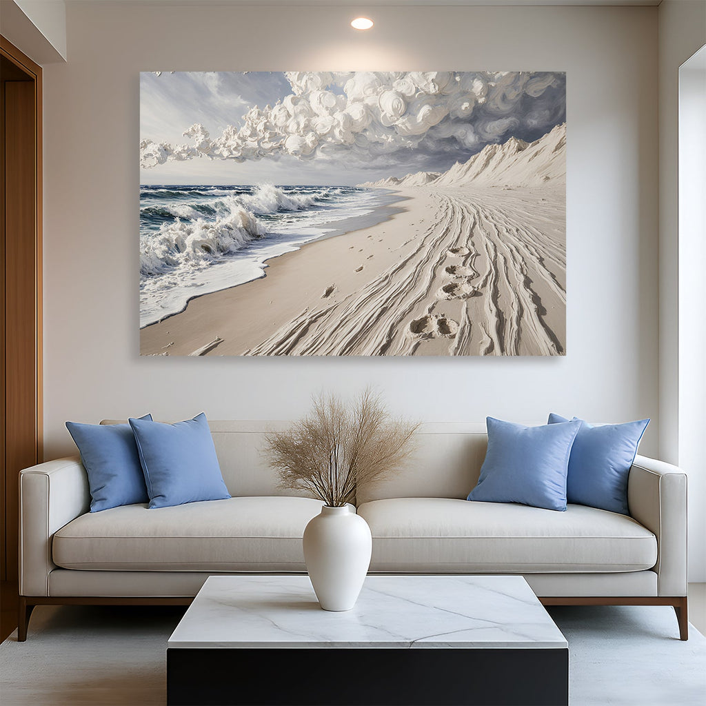 Fußspuren im Sand Wandbild