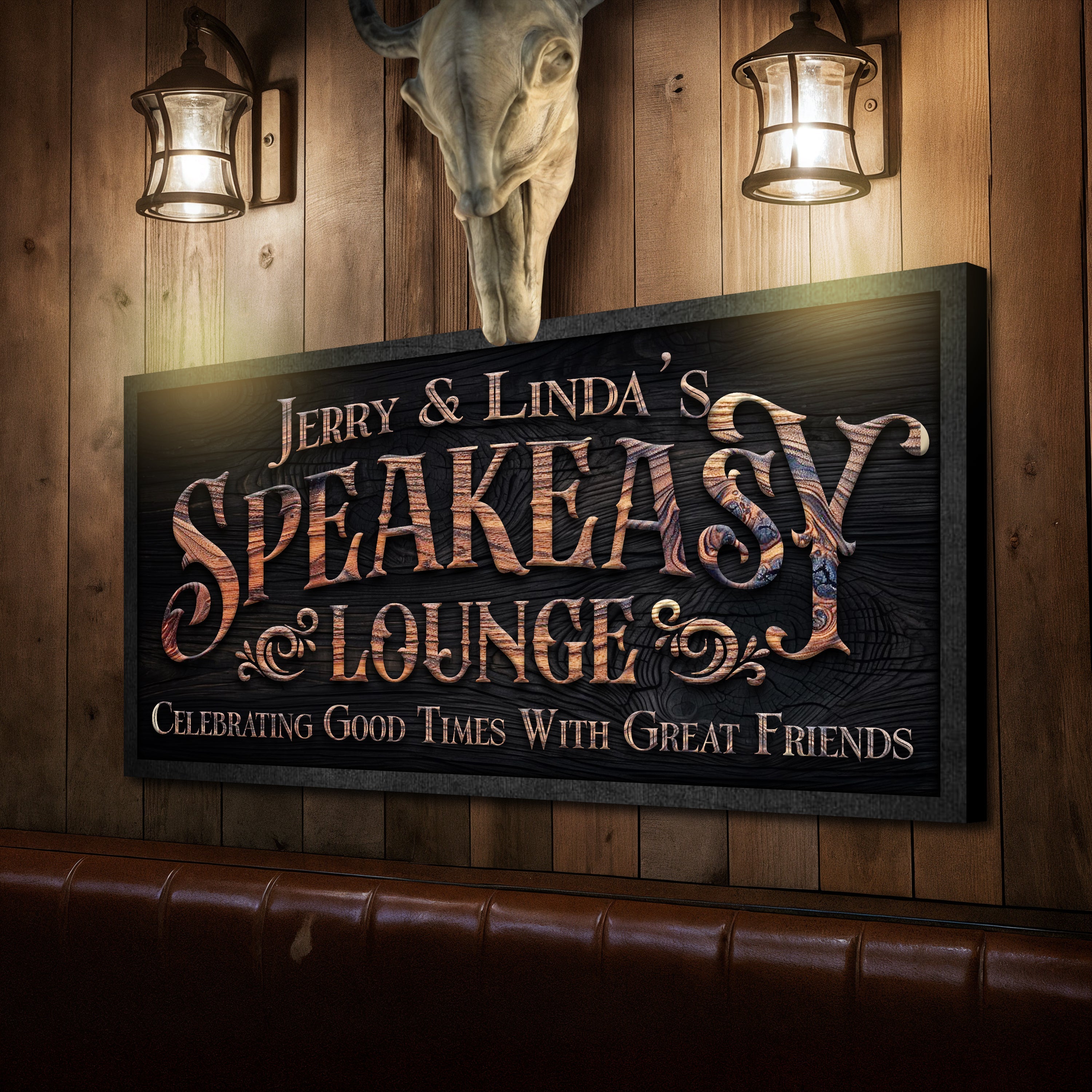Wandschild Speakeasy Lounge