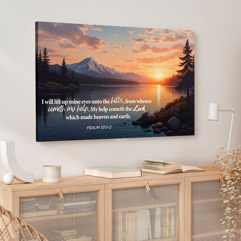 Psalm 121,1-2 - Wallschild Glaube Aufstiegspsalm
