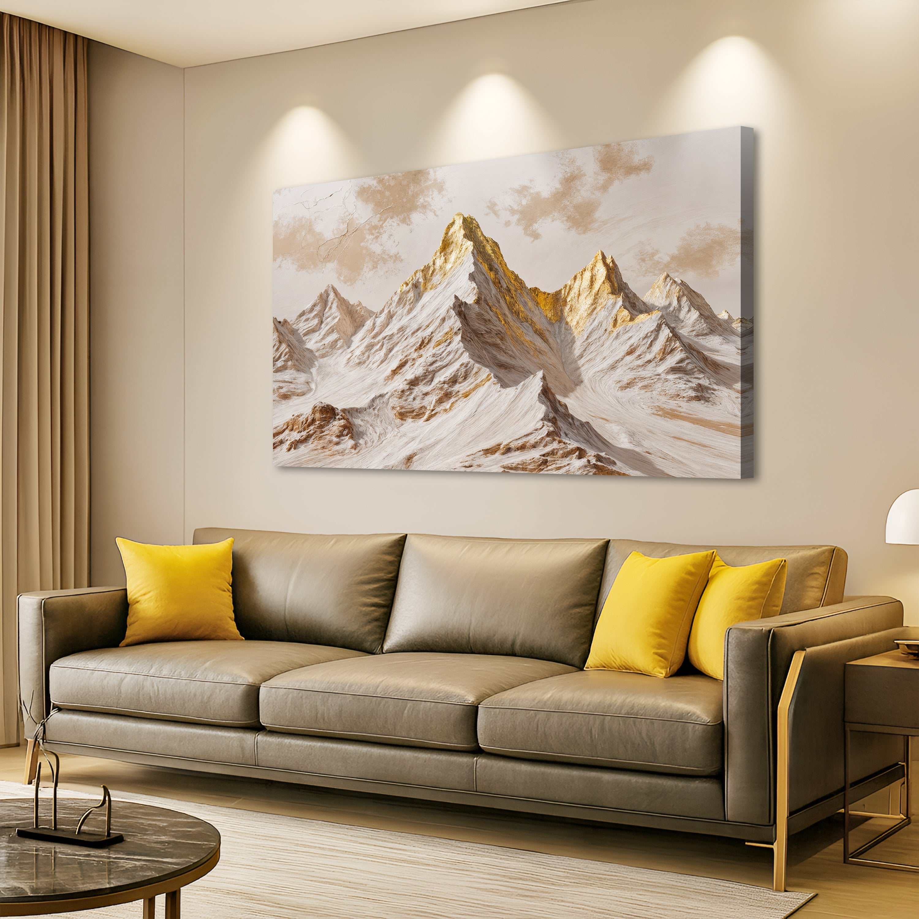 Goldene Gipfel Wandkunst