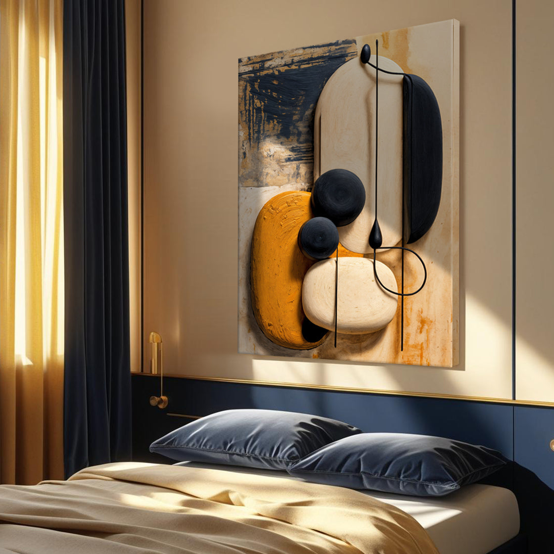 Orange Abstrakte Harmonie Wandkunst