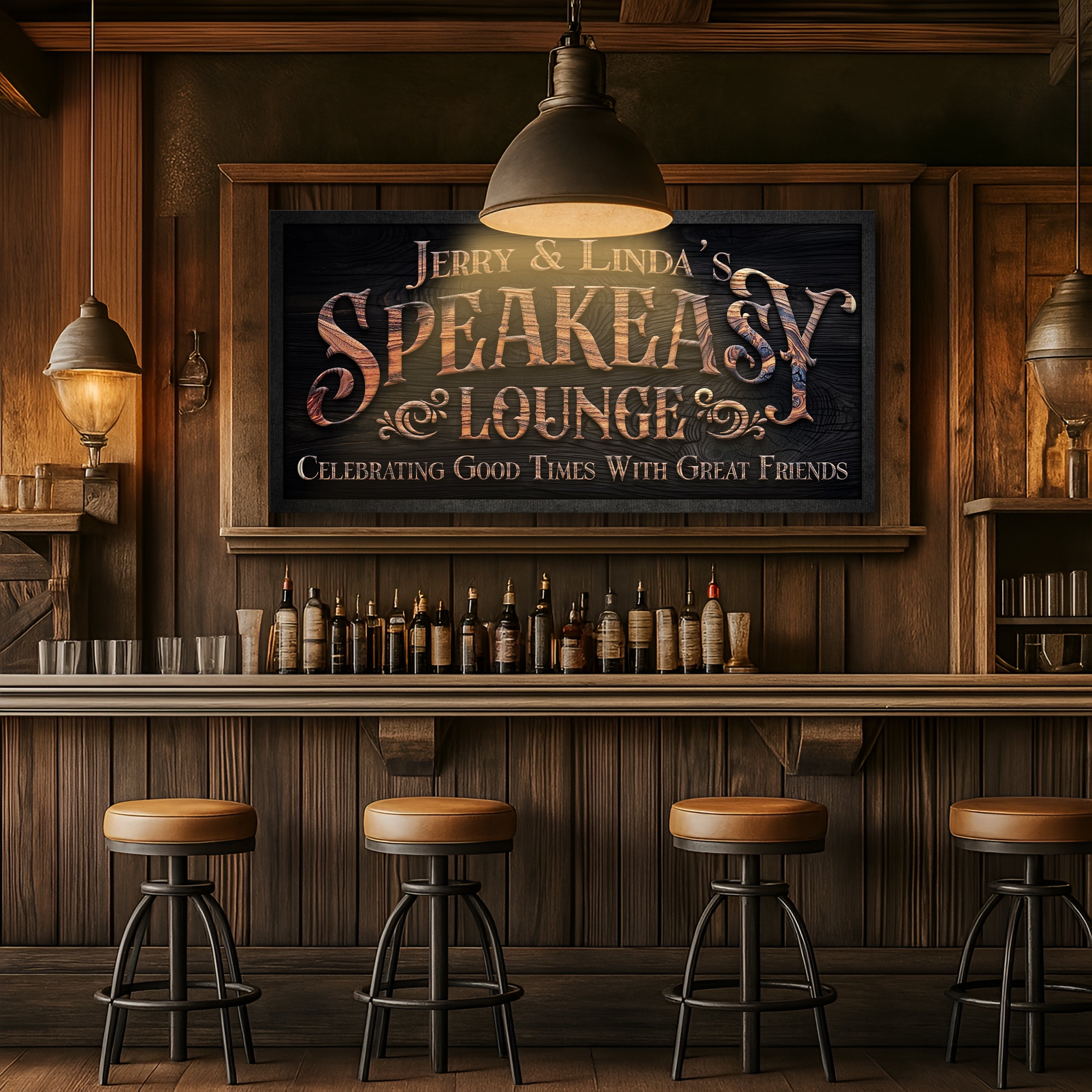 Wandschild Speakeasy Lounge