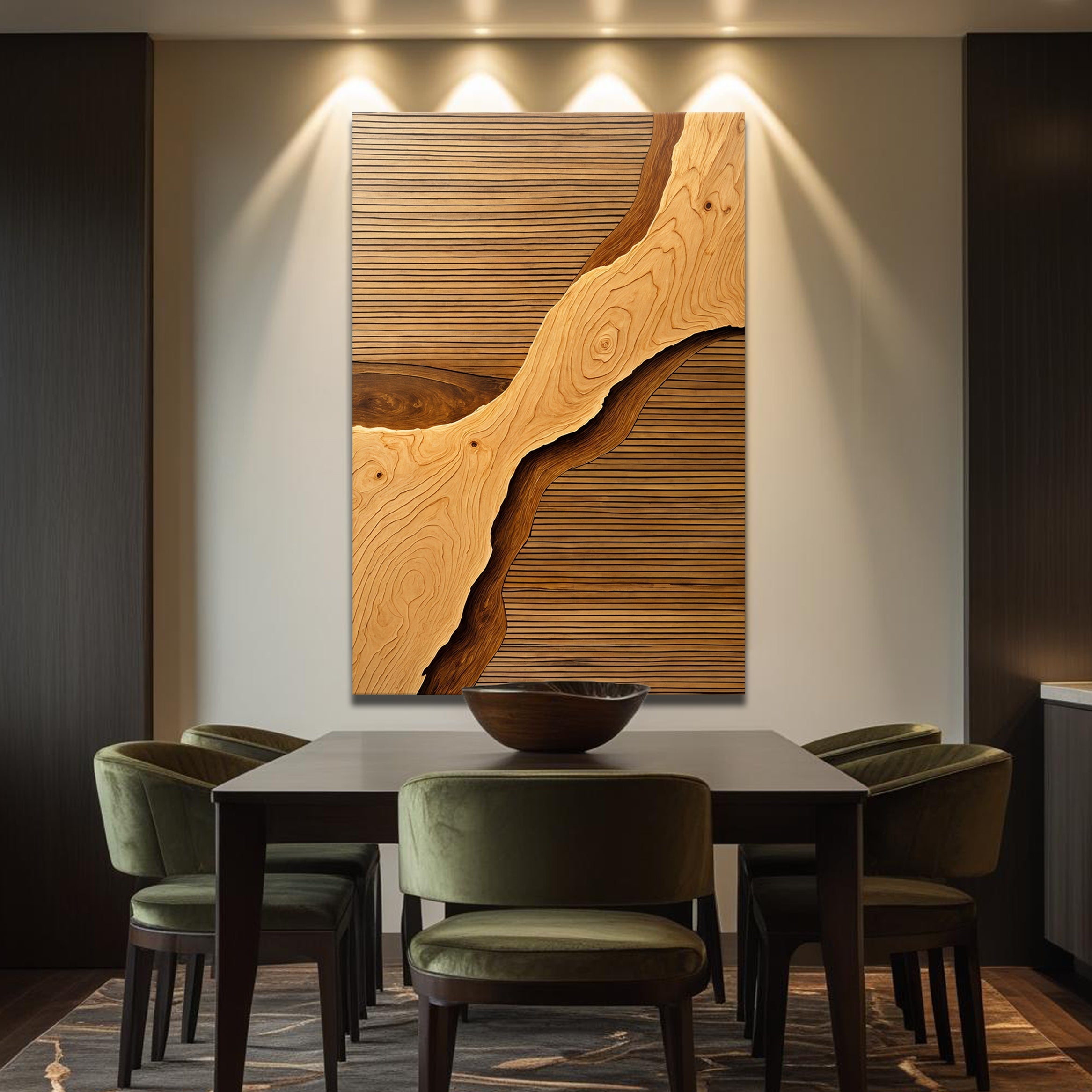 Wandkunst Holzspalt
