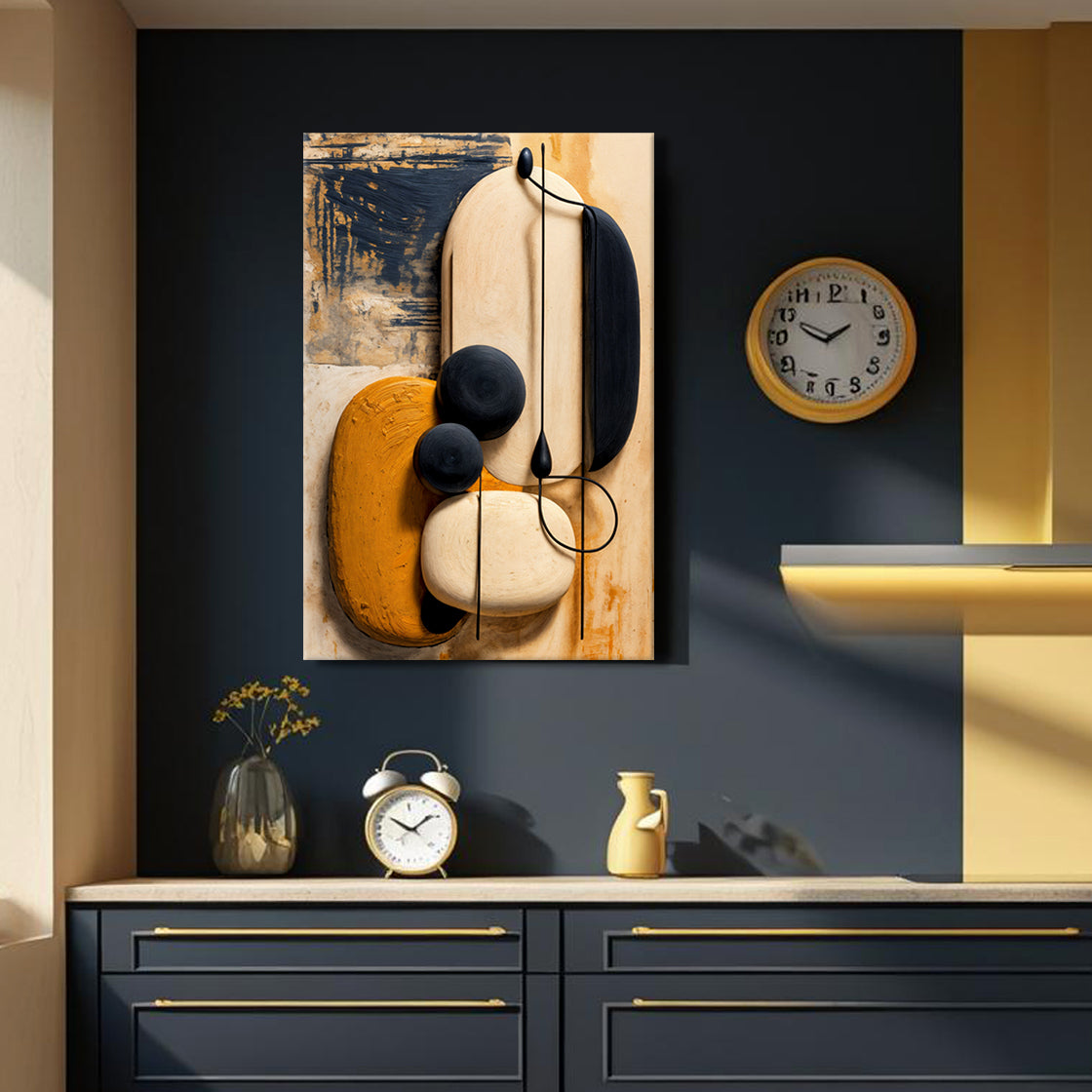 Orange Abstrakte Harmonie Wandkunst