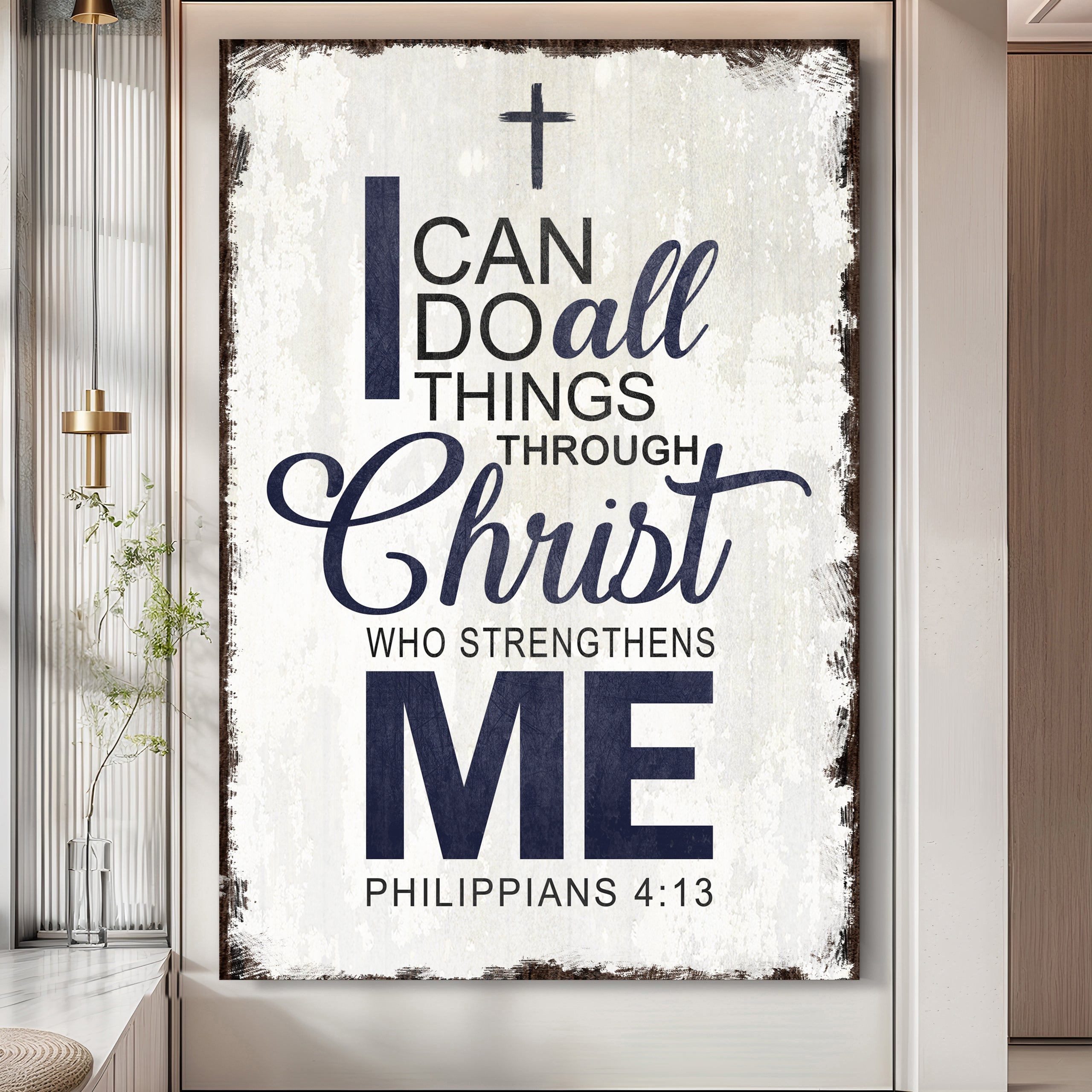Philipper 4,13 - Ich vermag alles durch den, der mich mächtig macht, Christus – Glaube Zeichen II