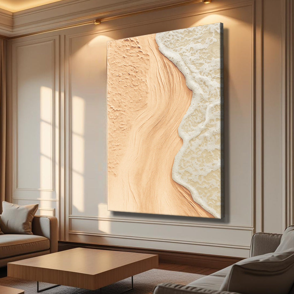 Beige Strand Küsten Wandkunst
