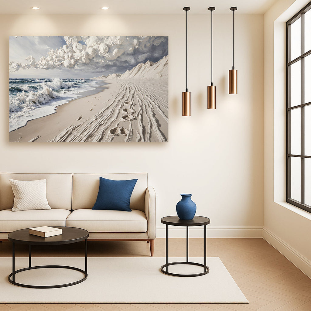 Fußspuren im Sand Wandbild