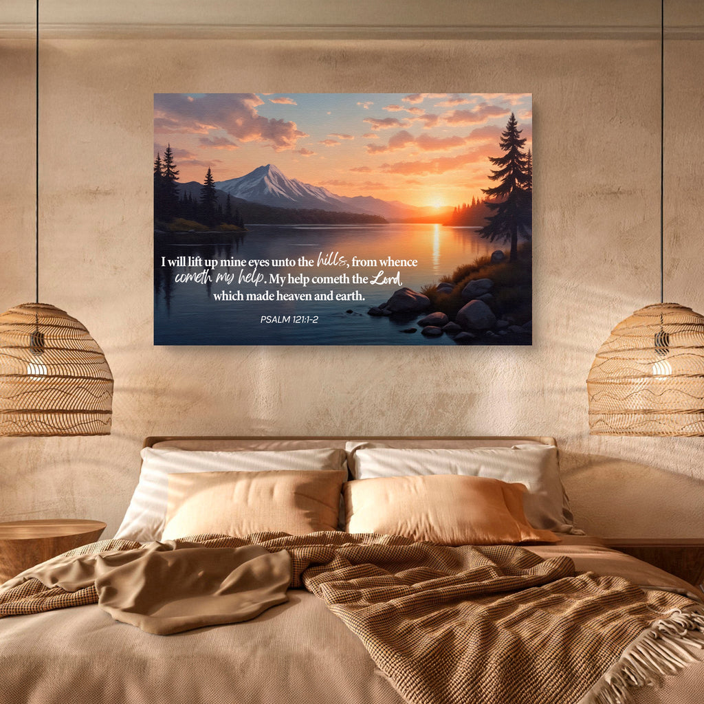 Psalm 121,1-2 - Wallschild Glaube Aufstiegspsalm