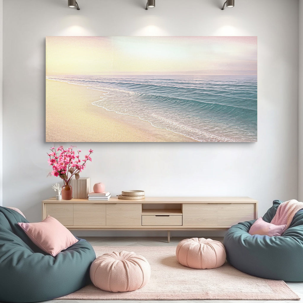 Glückseligkeit am Strand: Küsten-Wandkunst