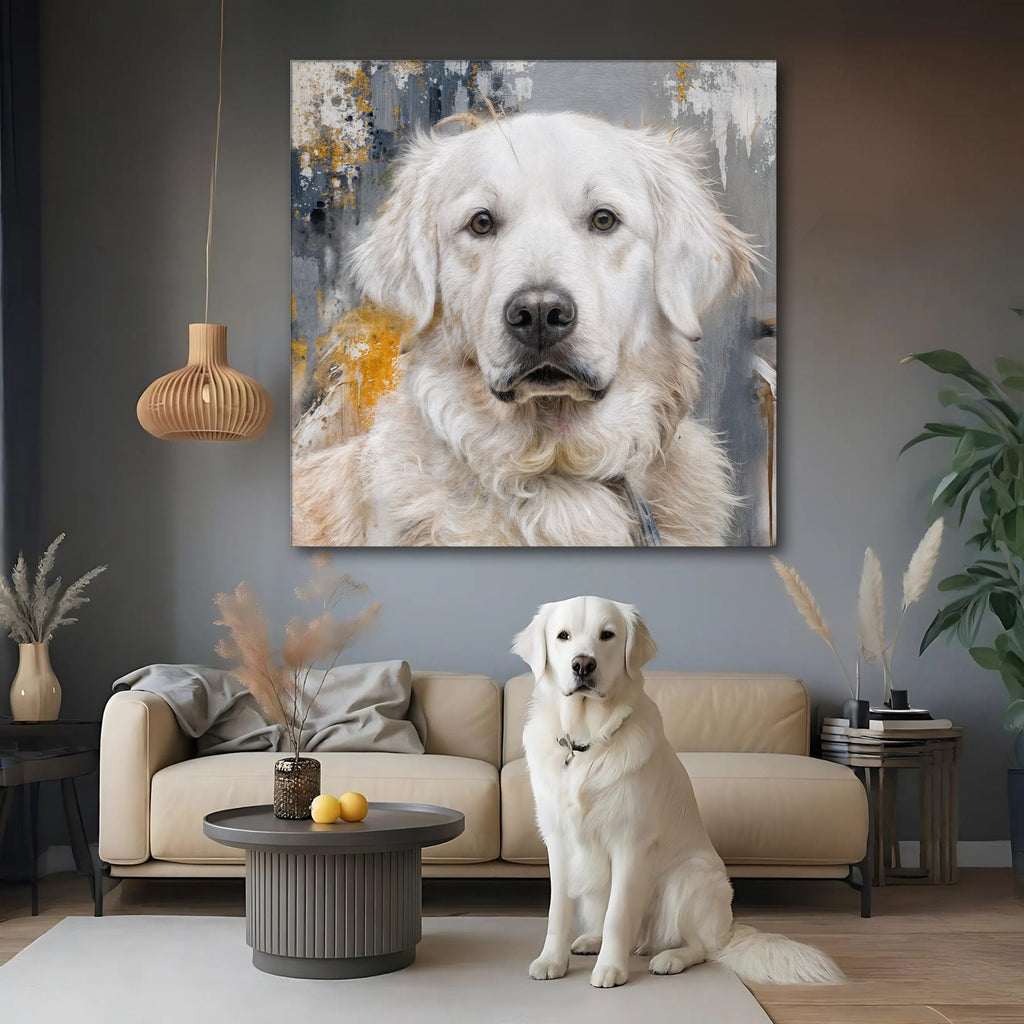 Personalisiertes Haustier-Porträt, abstrakte Wandkunst