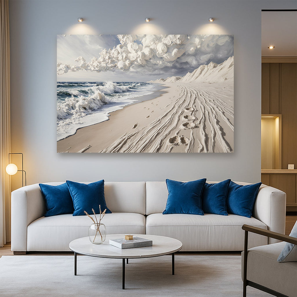 Fußspuren im Sand Wandbild