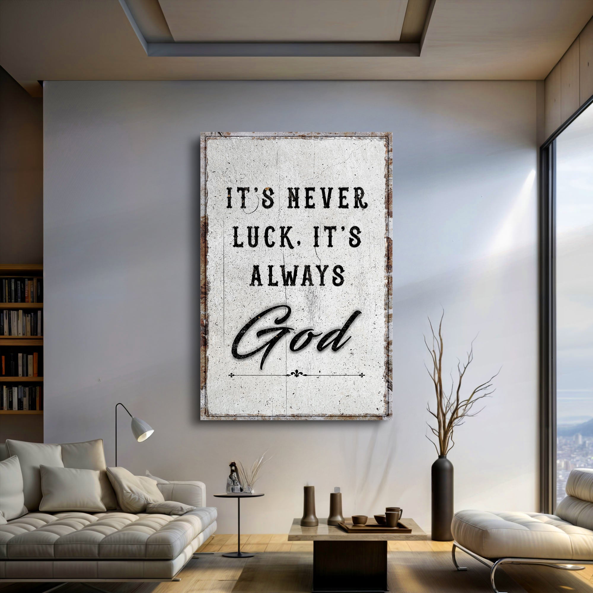 Es ist niemals Glück, es ist immer Gottes Glaube Wandbild