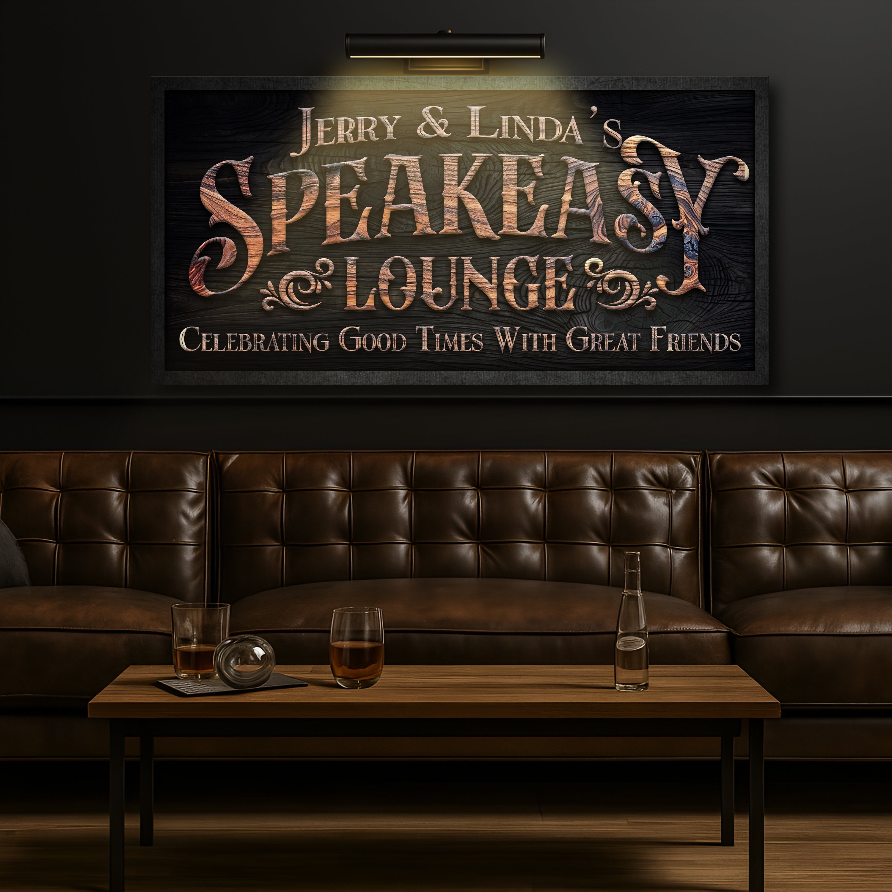 Wandschild Speakeasy Lounge