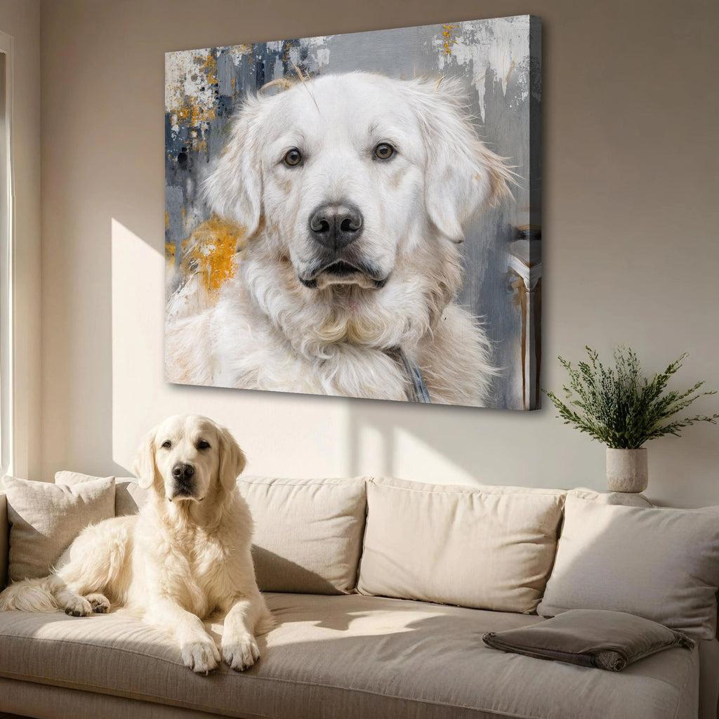 Personalisiertes Haustier-Porträt, abstrakte Wandkunst