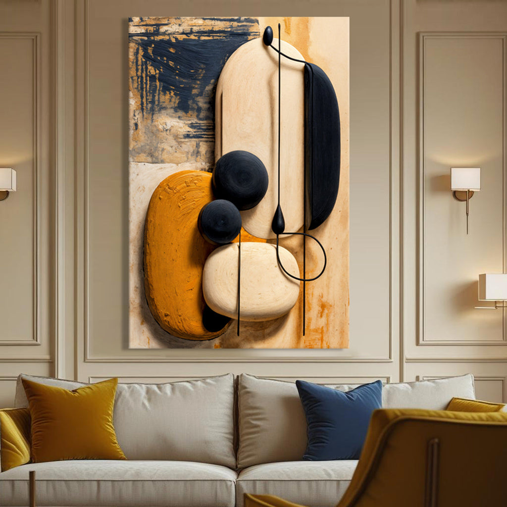 Orange Abstrakte Harmonie Wandkunst