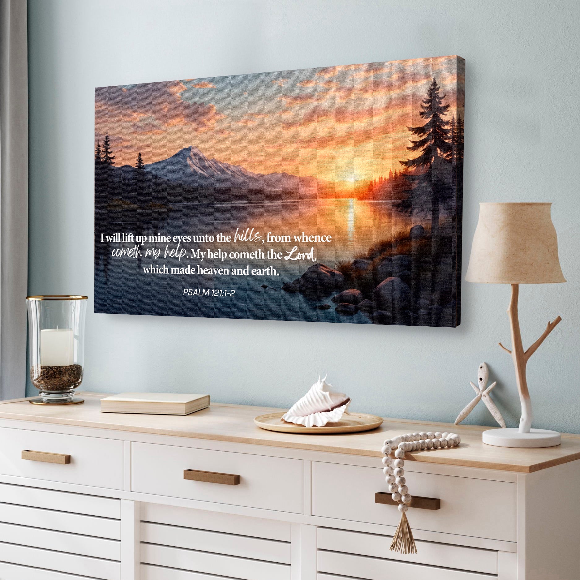 Psalm 121,1-2 - Wallschild Glaube Aufstiegspsalm