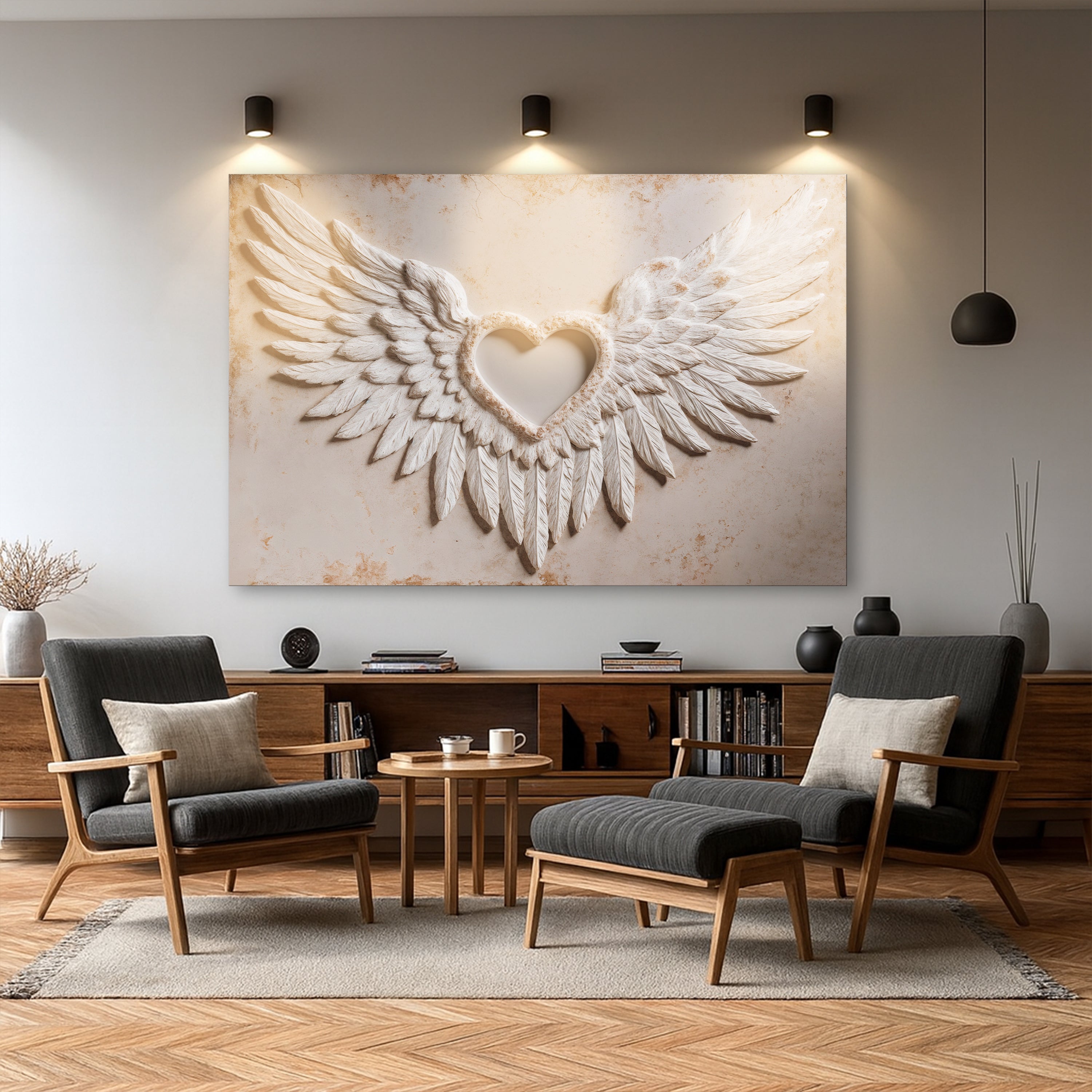 Abstrakte Wandkunst „Flügel der Liebe II“