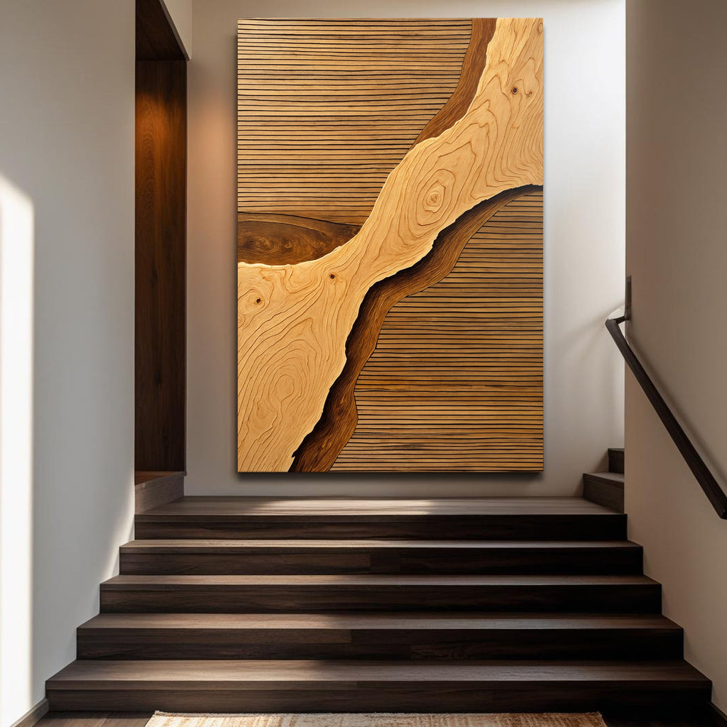 Wandkunst Holzspalt