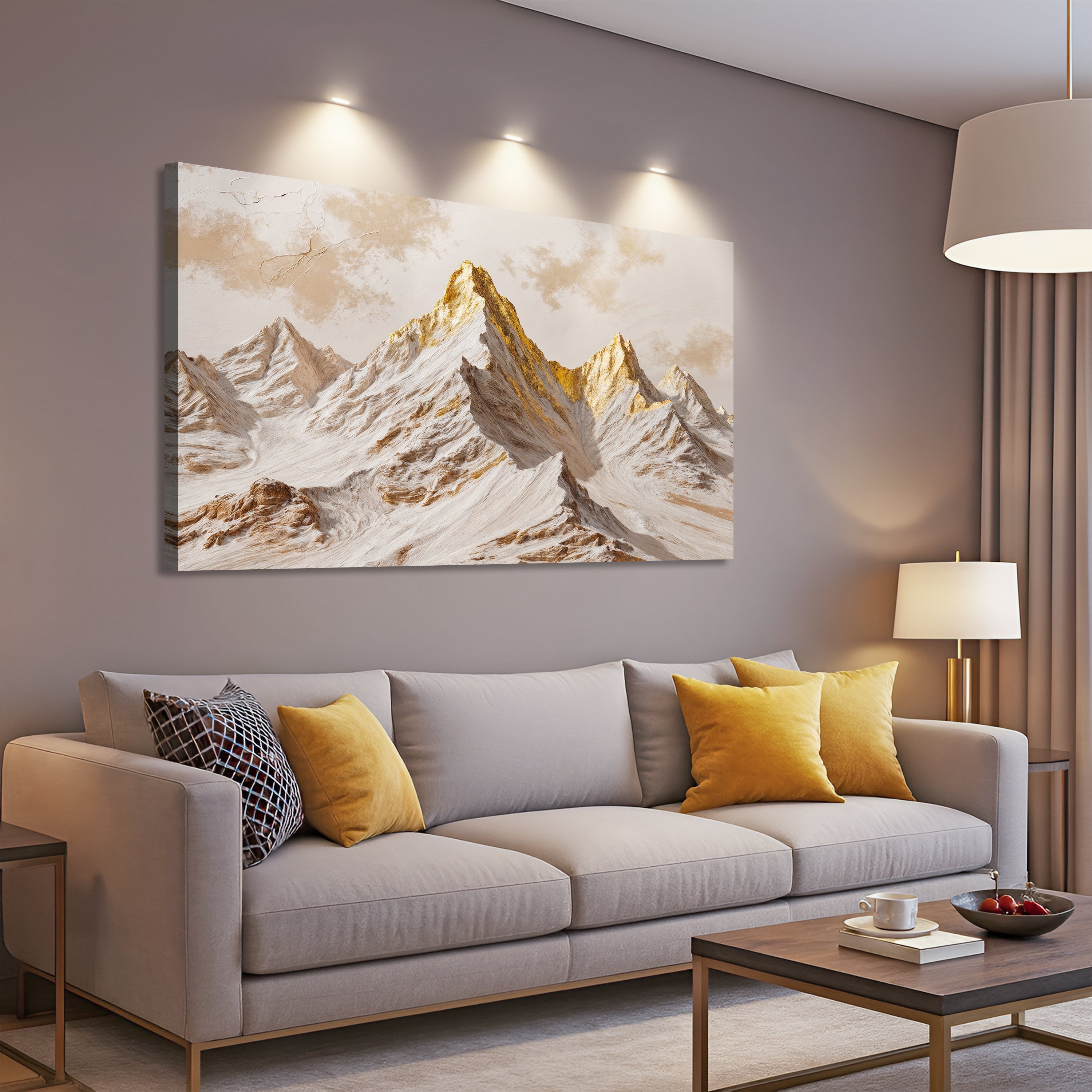 Goldene Gipfel Wandkunst