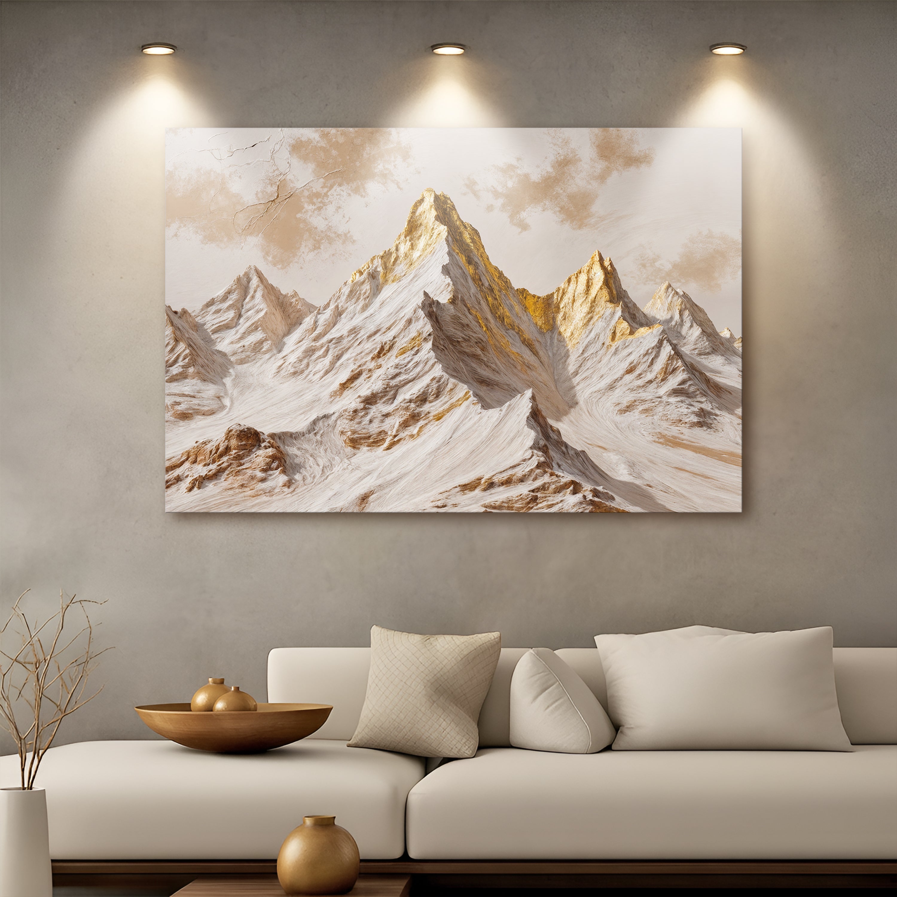 Goldene Gipfel Wandkunst