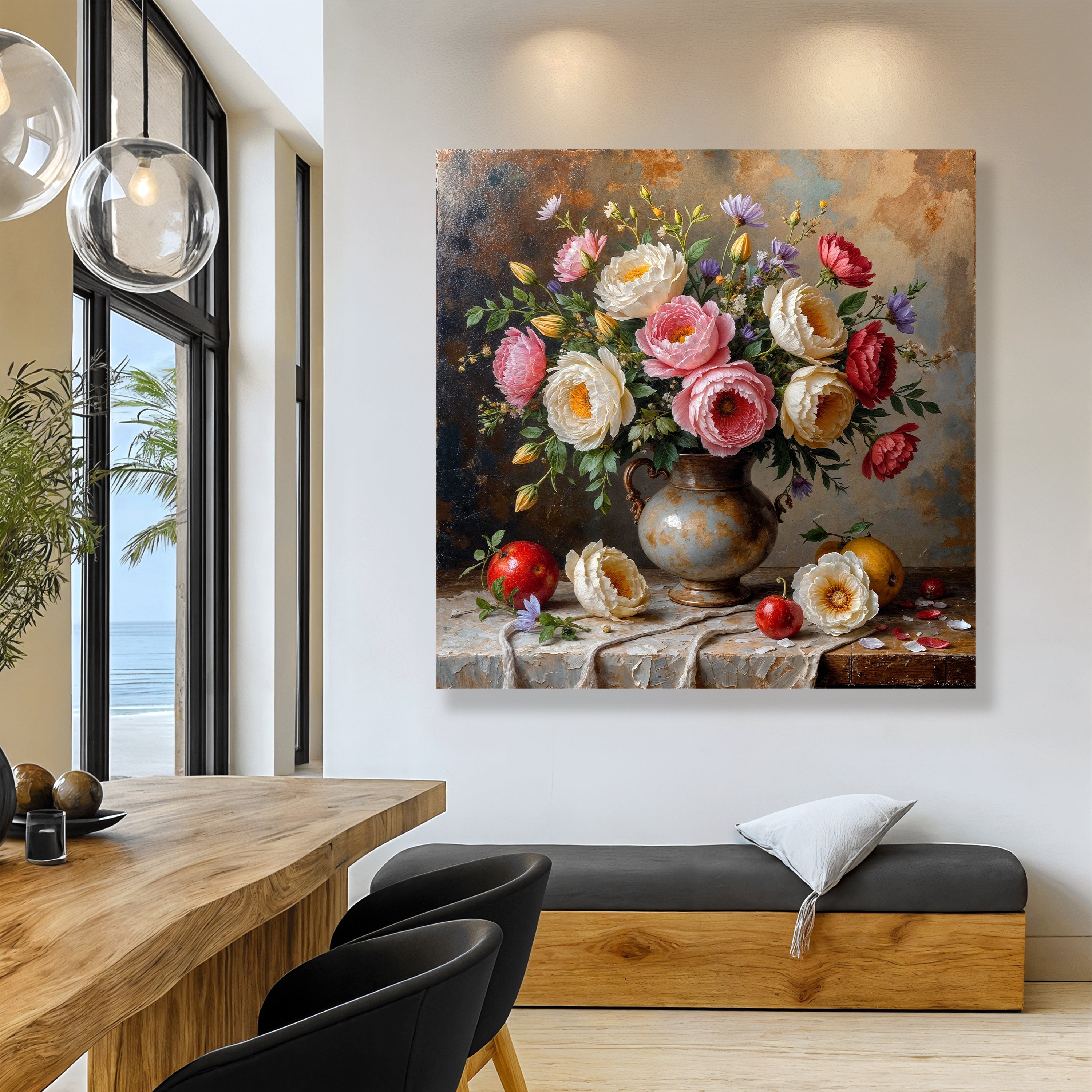 Sommerblumen-Vase Wandkunst