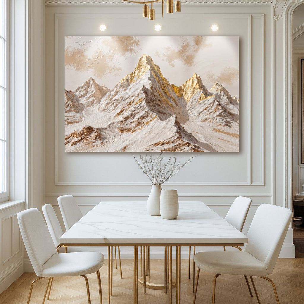 Goldene Gipfel Wandkunst