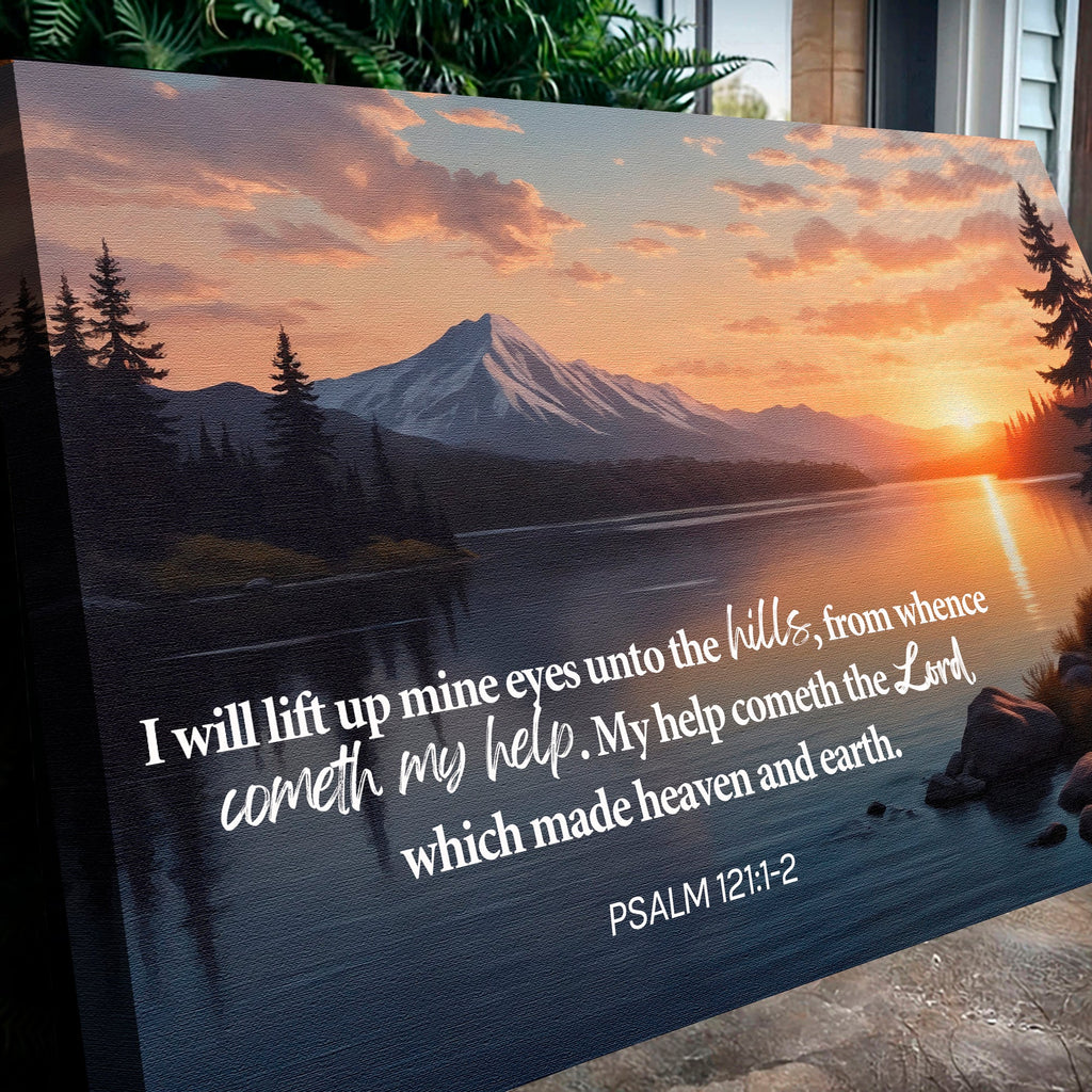 Psalm 121,1-2 - Wallschild Glaube Aufstiegspsalm