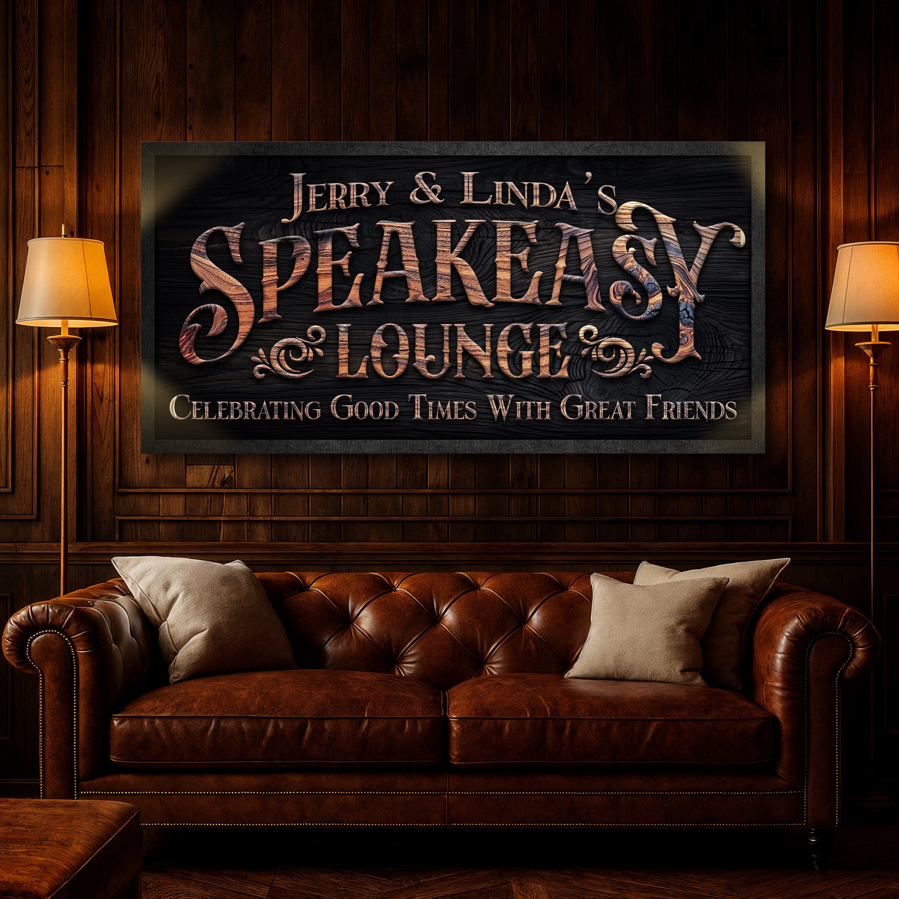 Wandschild Speakeasy Lounge