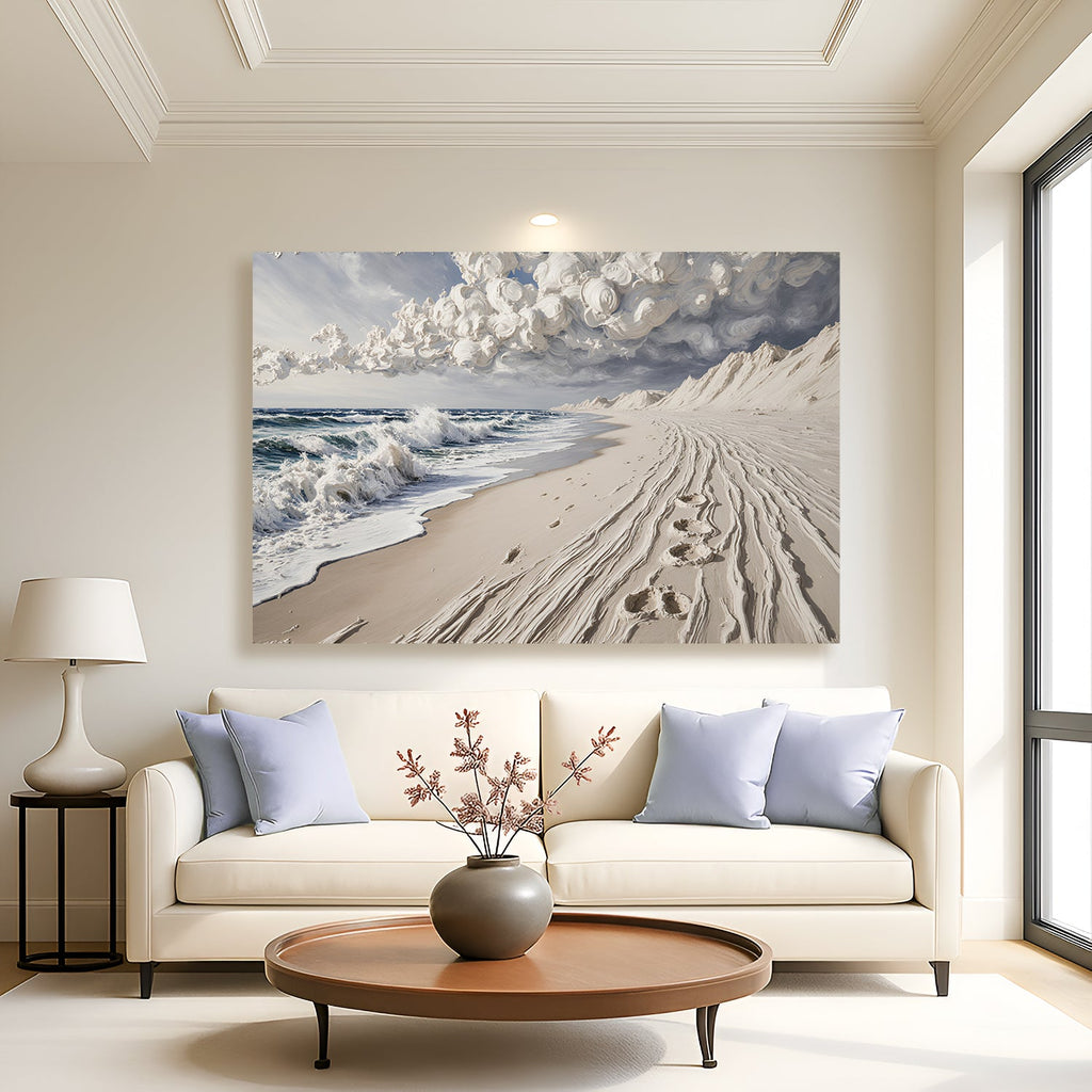 Fußspuren im Sand Wandbild