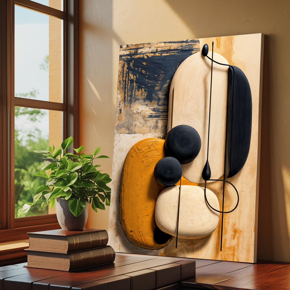 Orange Abstrakte Harmonie Wandkunst