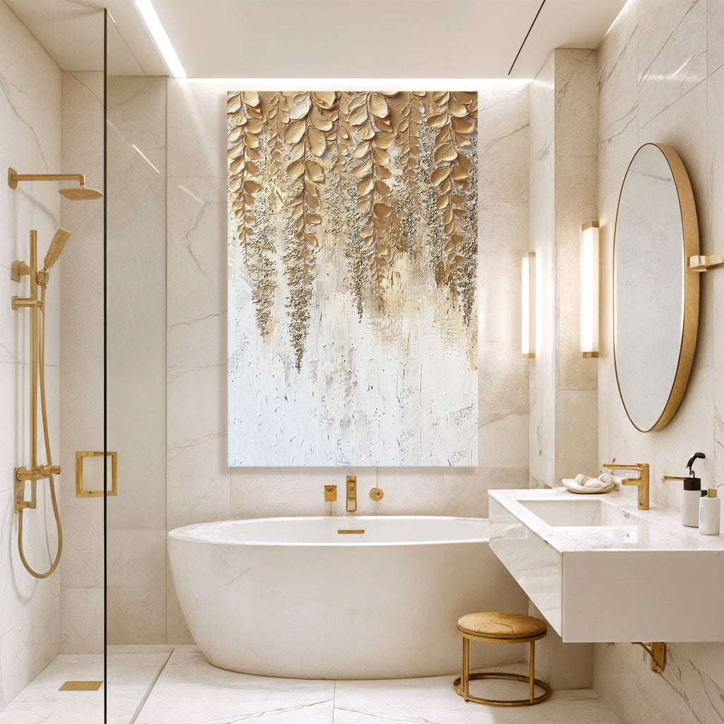 Goldene Wisterien-Wandkunst