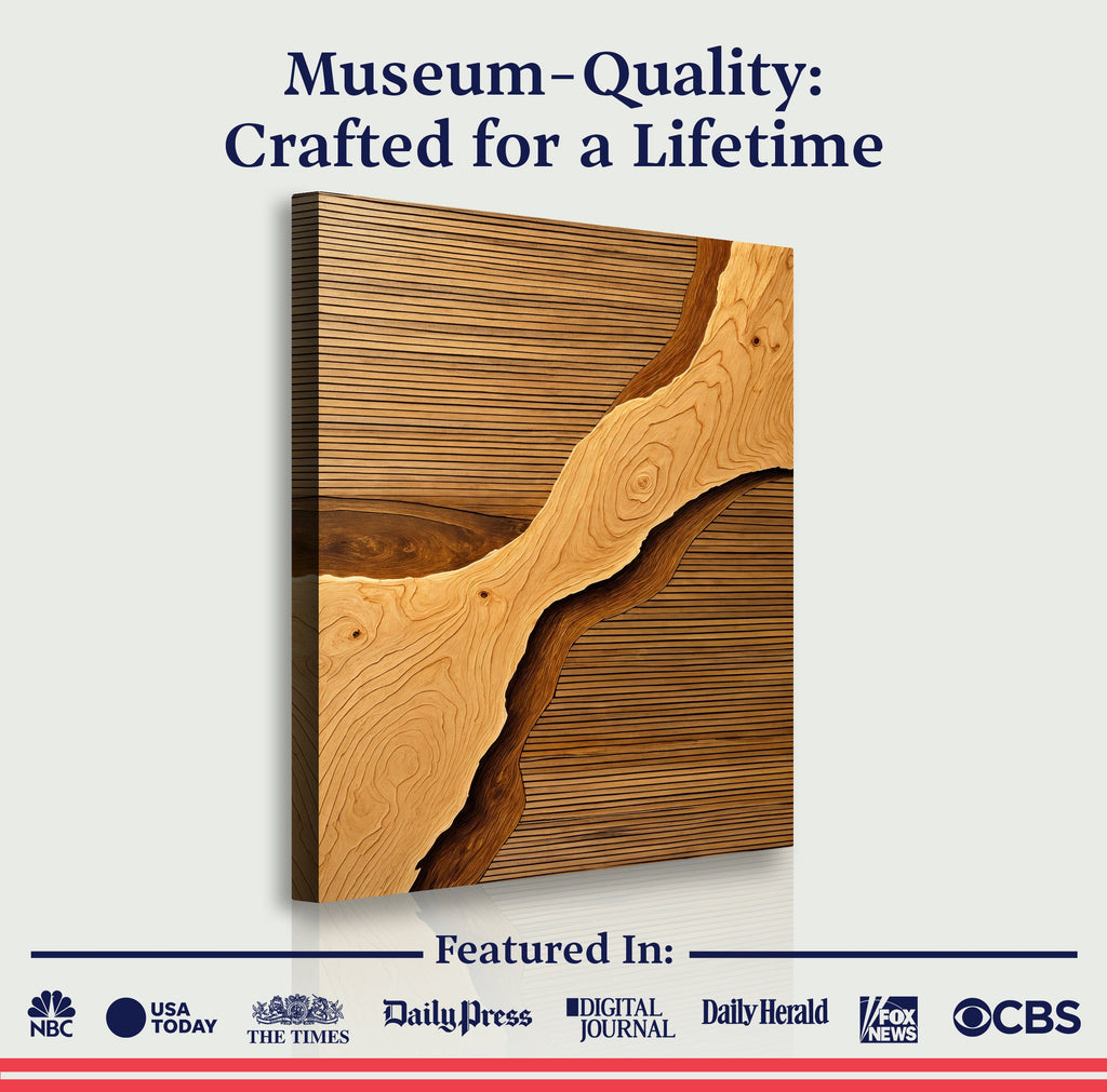 Wandkunst Holzspalt