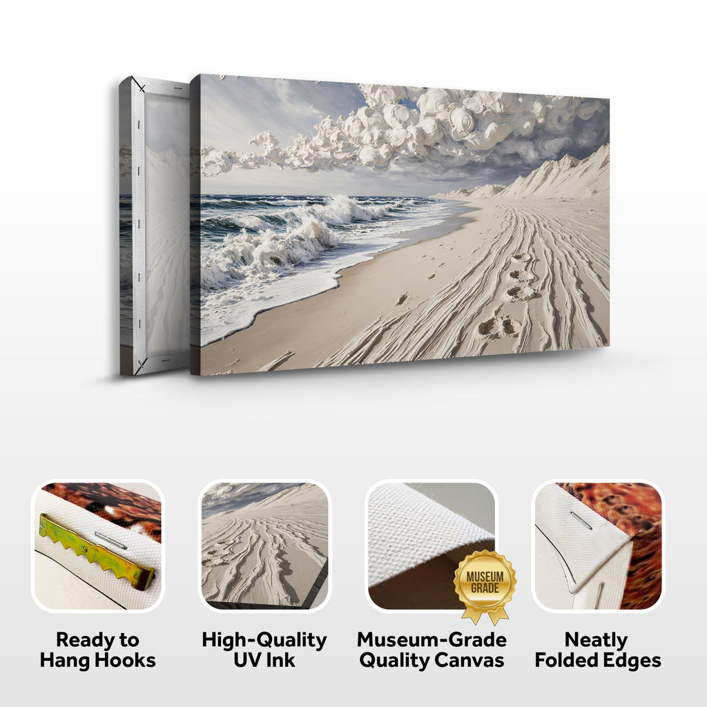 Fußspuren im Sand Wandbild