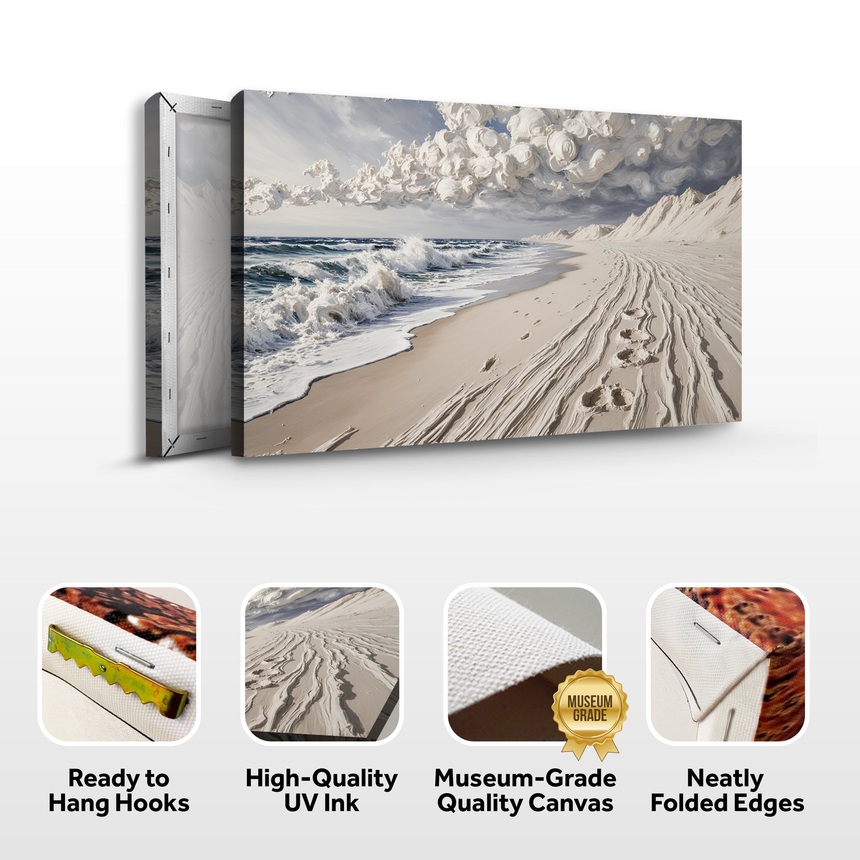 Fußspuren im Sand Wandbild