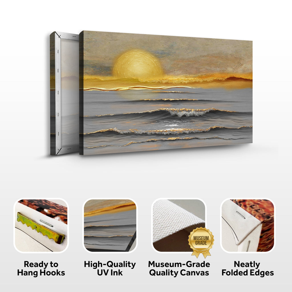 Goldener Horizont Ruhige Wandkunst
