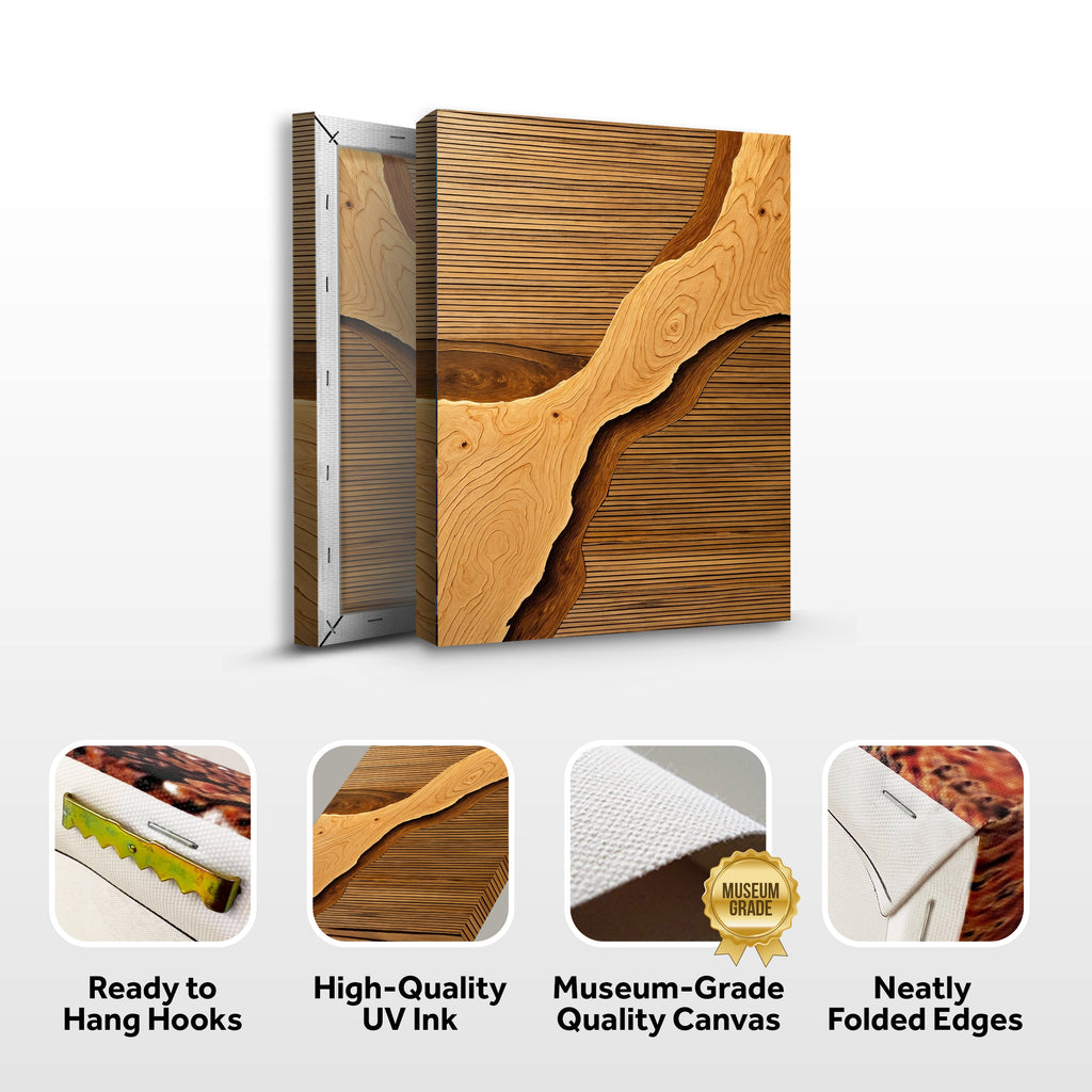 Wandkunst Holzspalt