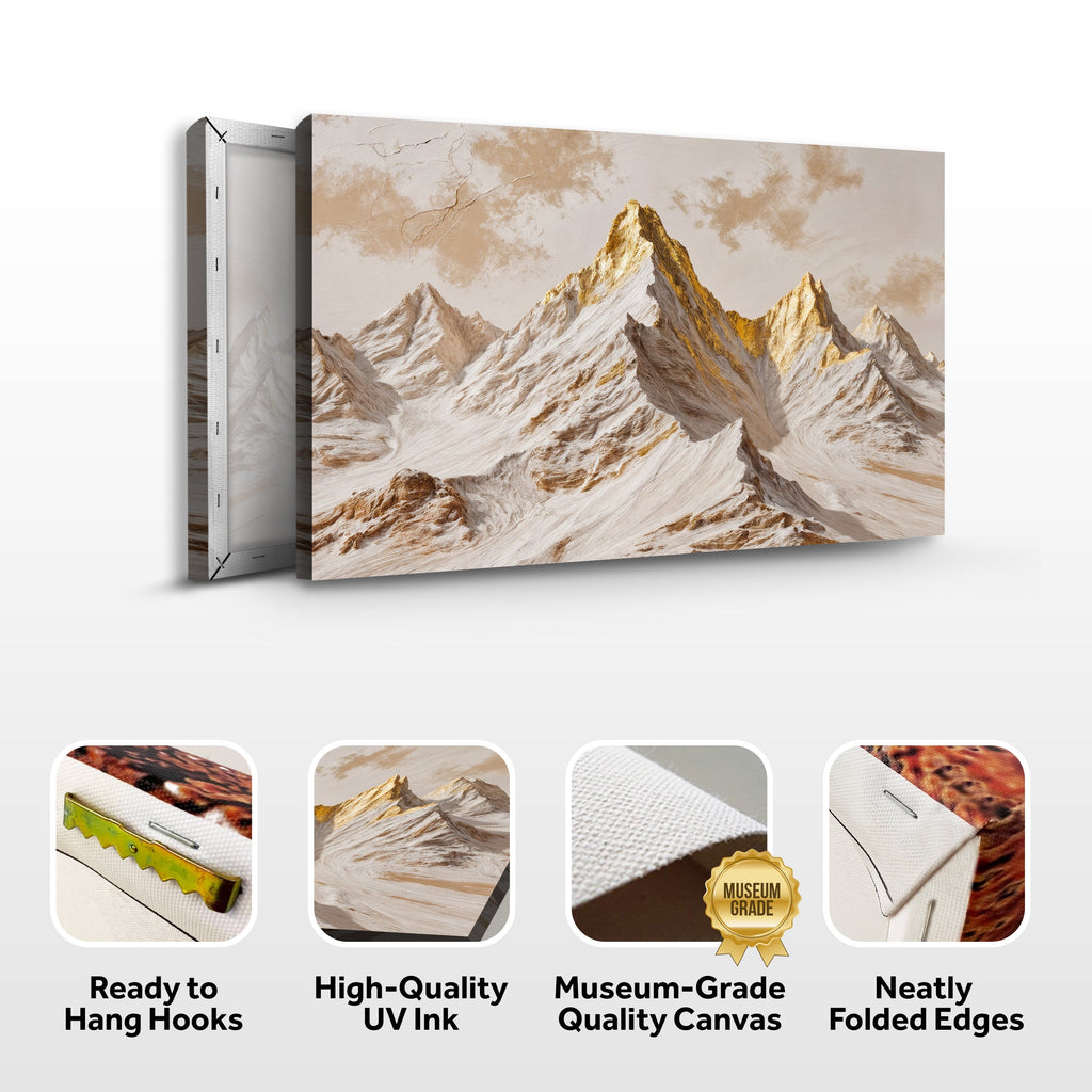 Goldene Gipfel Wandkunst