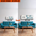 Aktualisieren Sie Ihr 36x12 Zoll großes Leinwandbild „Stay Salty Coastal Sign VIII“ auf ein 48x16 Zoll großes Leinwandbild